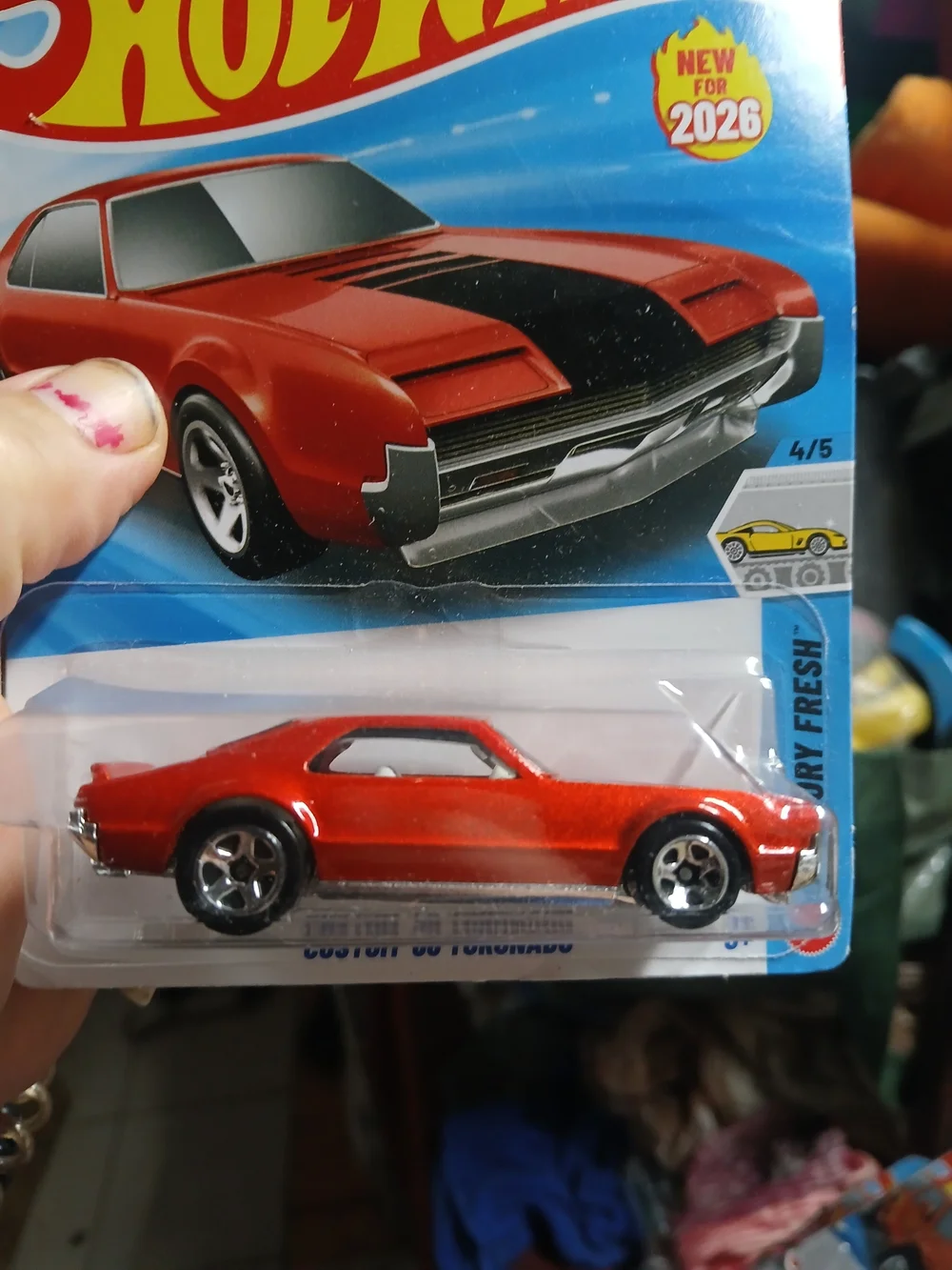 red Hot Wheels Custom '66 Toronado from the 2026 mainline [Factory Fresh series